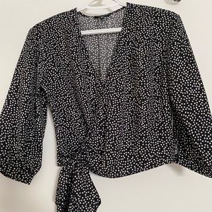 Floral blouse (side tie)